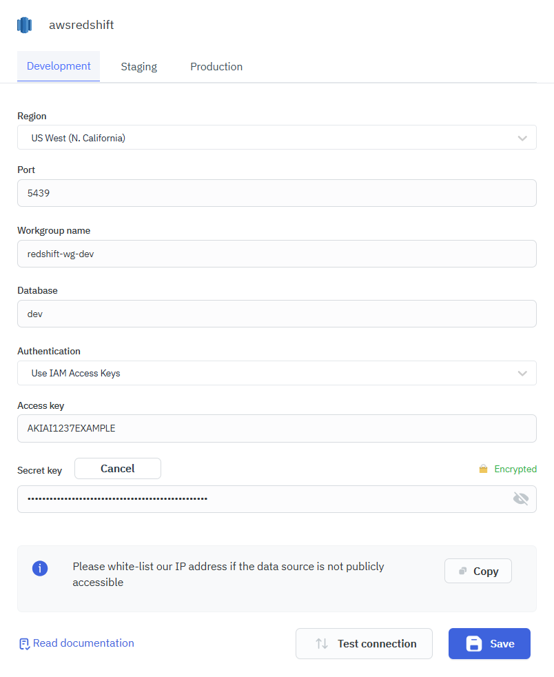 Marketplace Plugin: Amazon Redshift