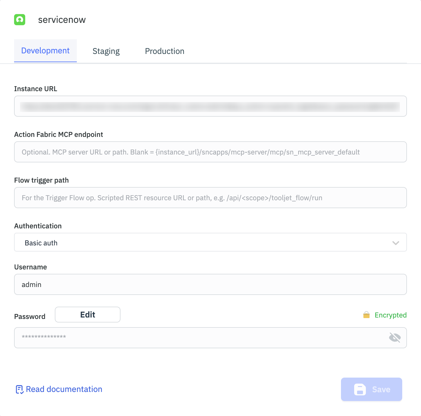 ServiceNow Basic Auth