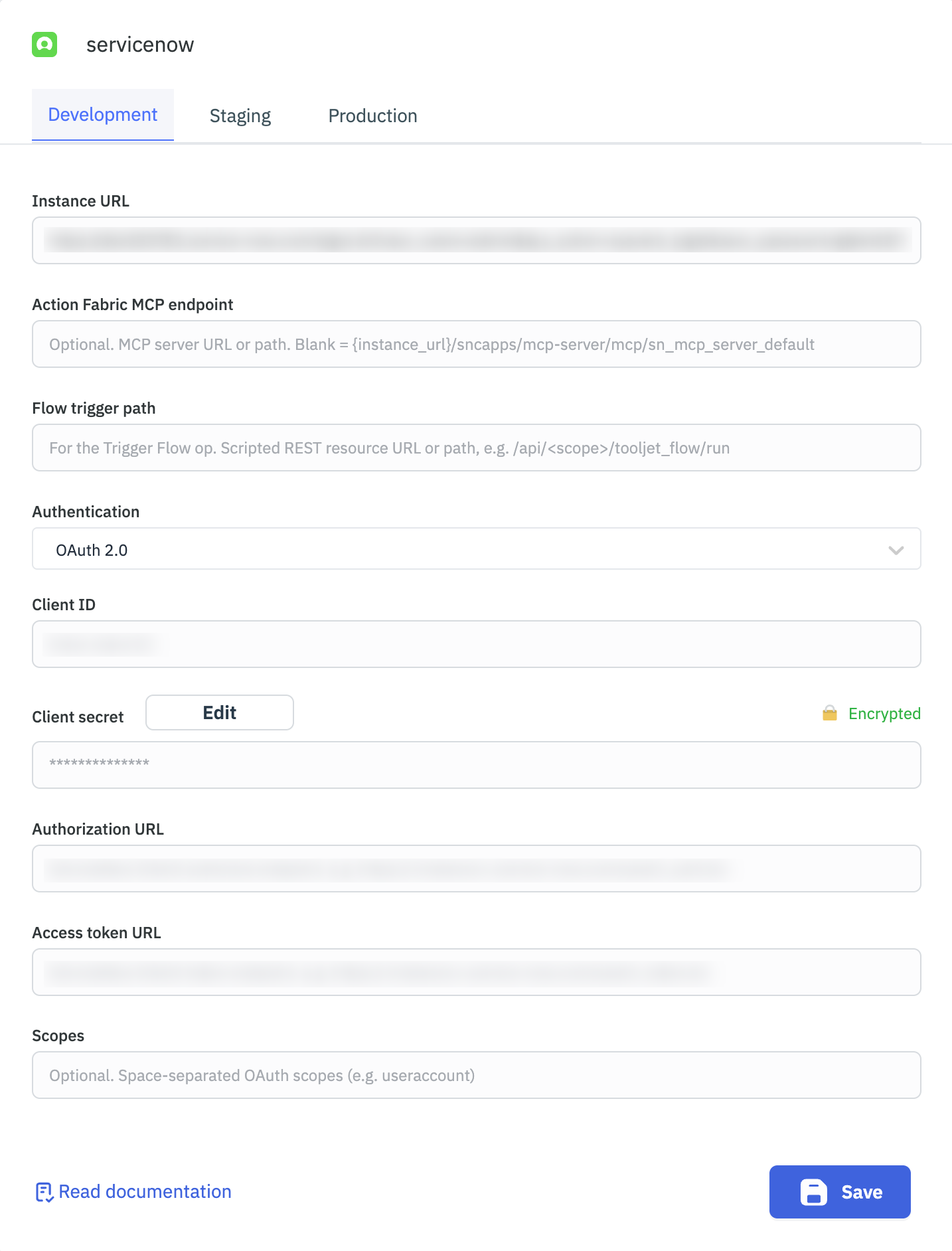 ServiceNow 0Auth