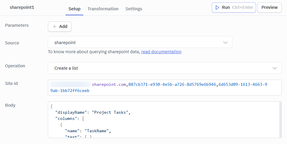 Create List