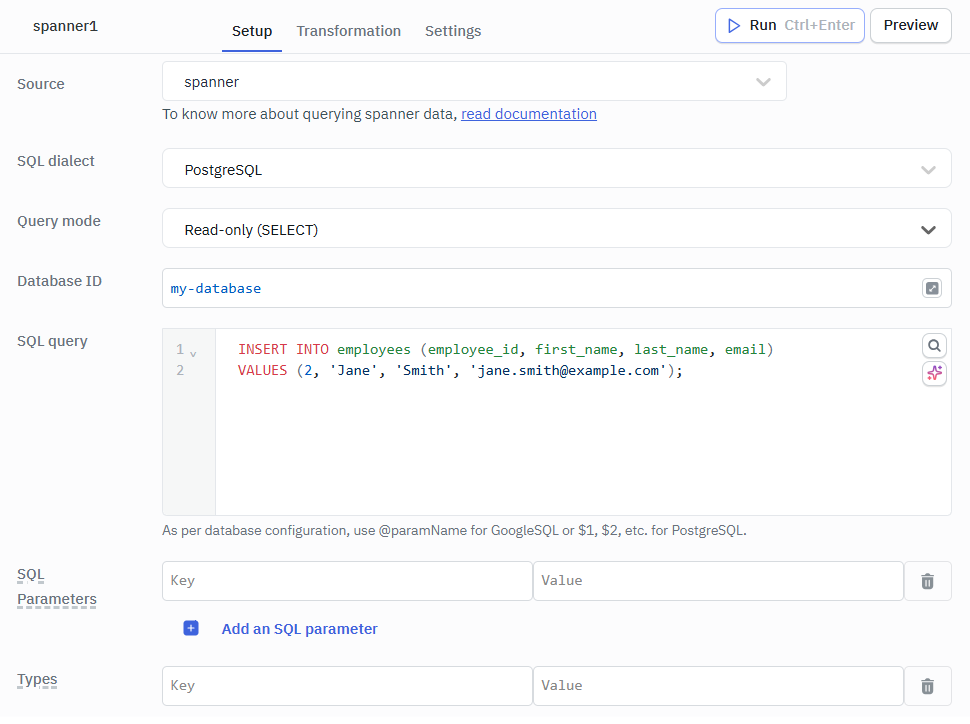 Spanner postgresql