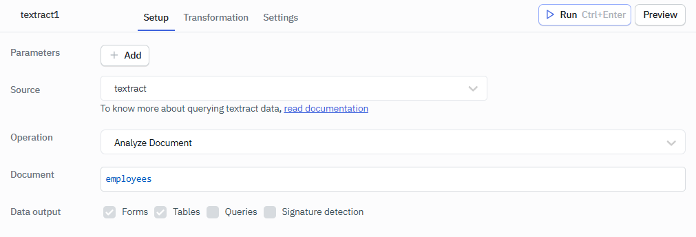Amazon Textract querying