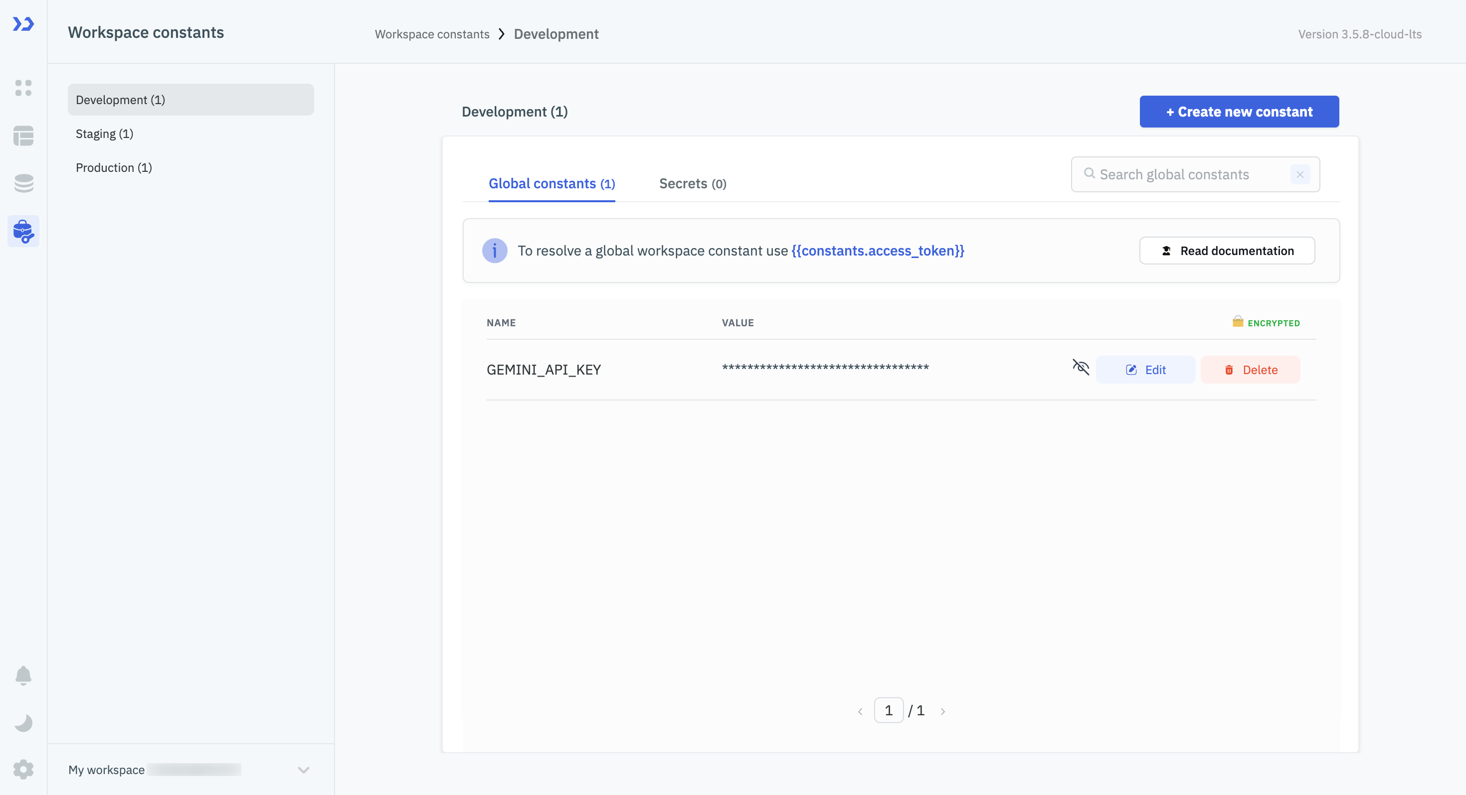 Environment-Specific Constants