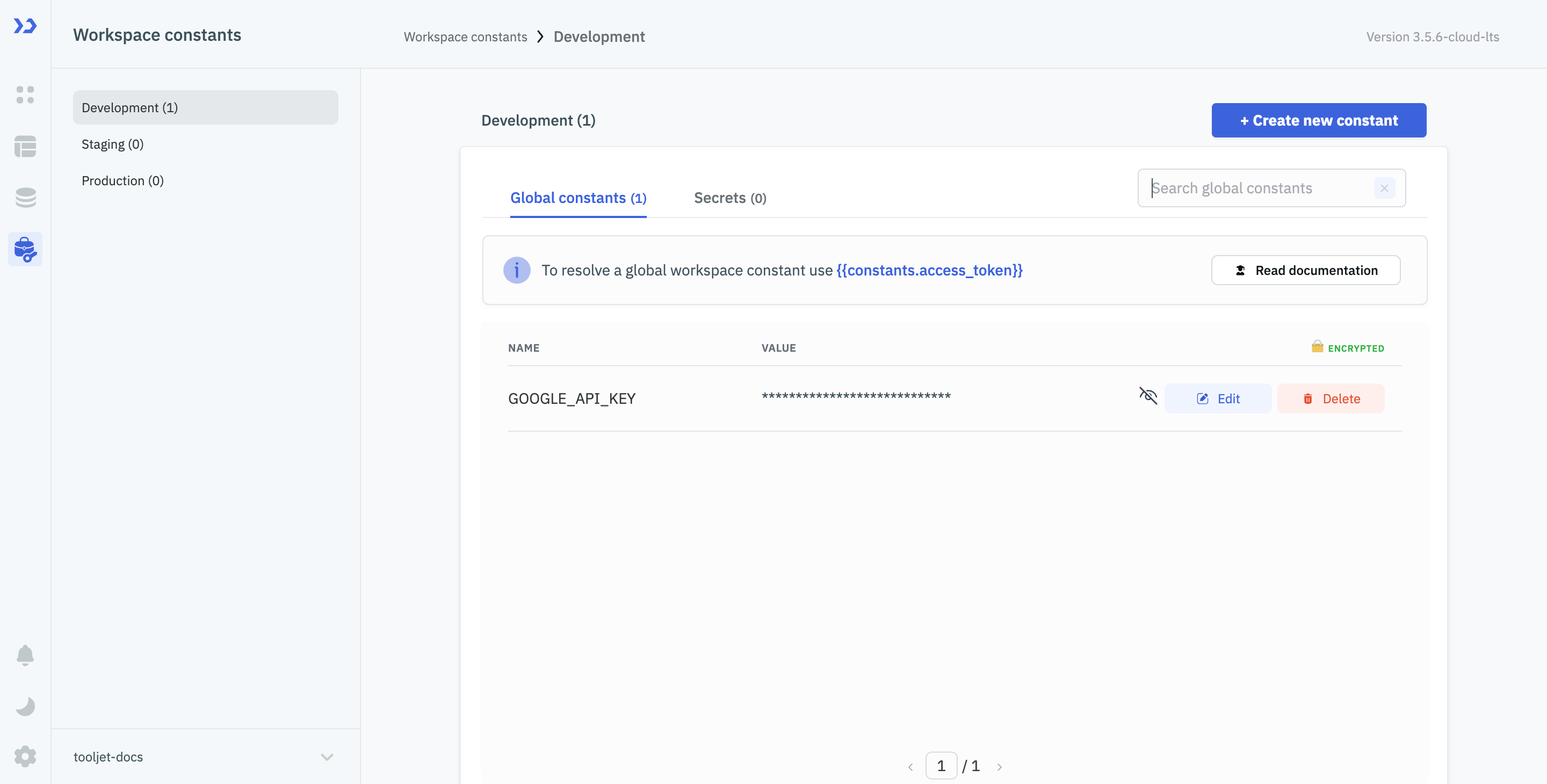 Environment-Specific Constants