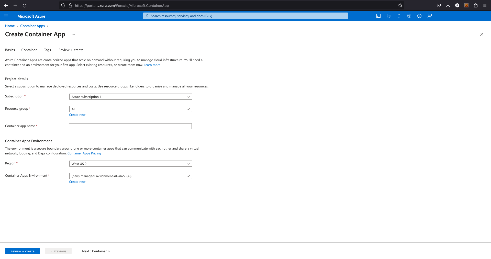 Deploying ToolJet on Azure container apps