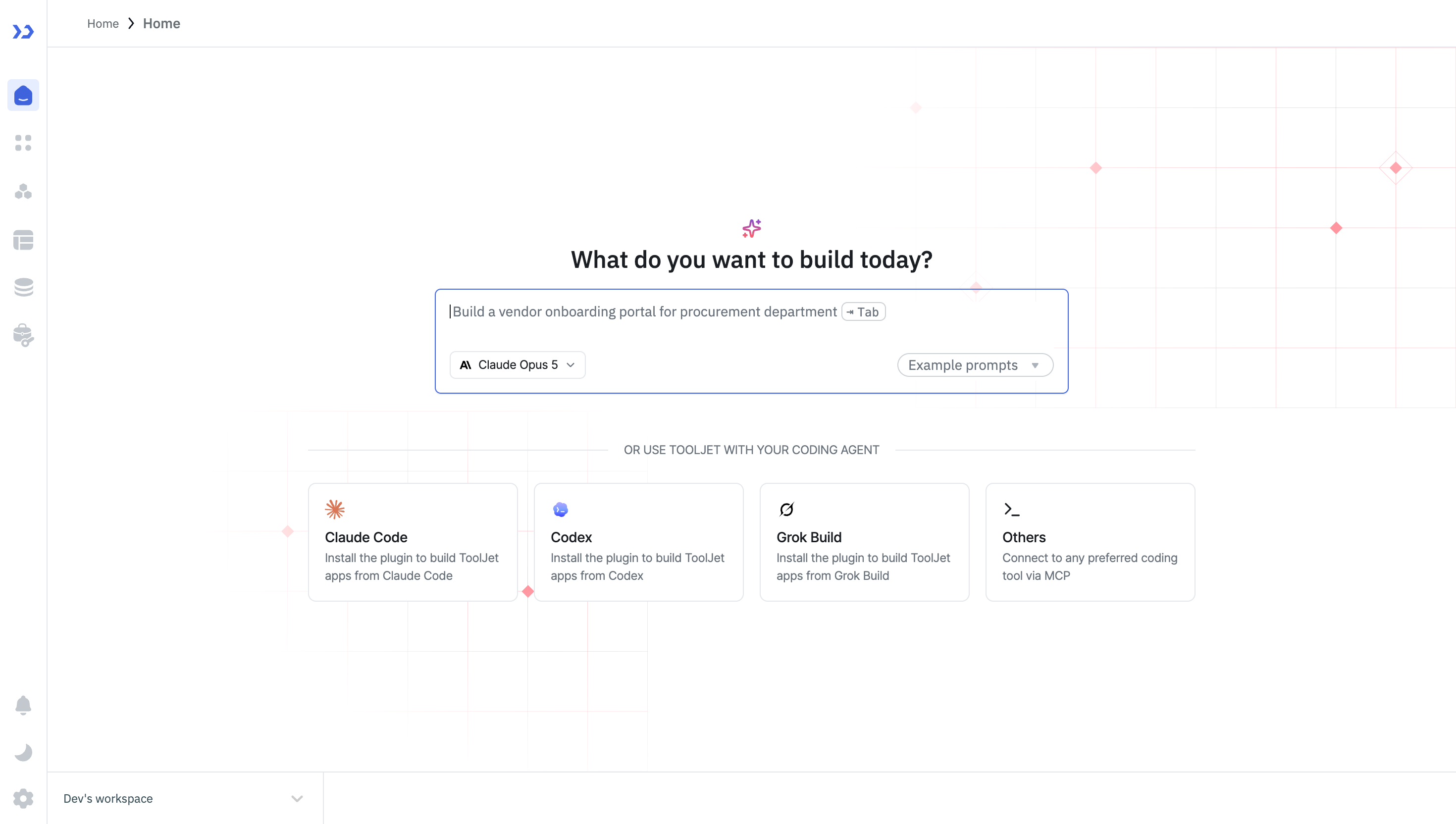 tooljet generate apps