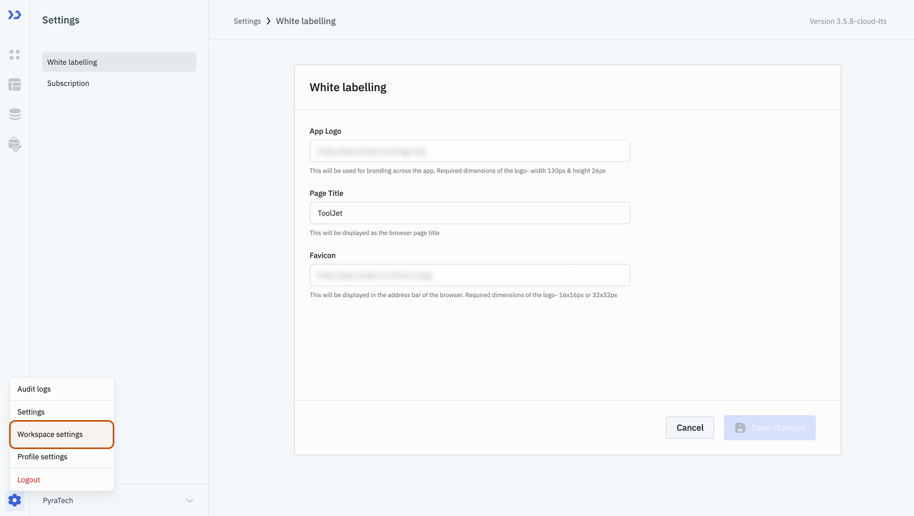 whitelabelling selfhosted