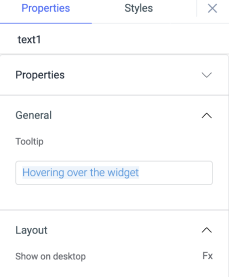 ToolJet - Widget Reference - Text