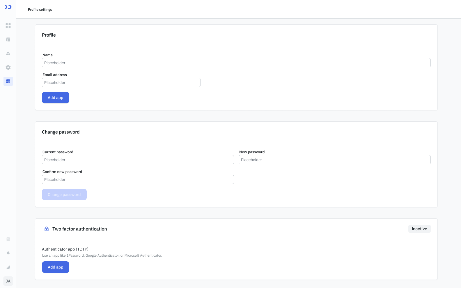 Profile Settings