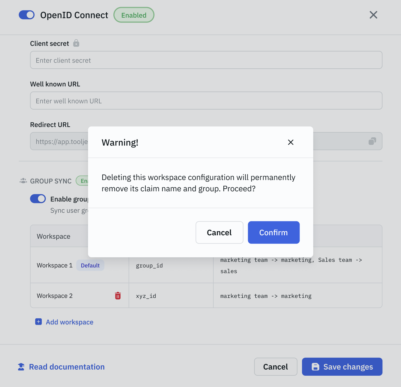 OIDC Group Sync Config