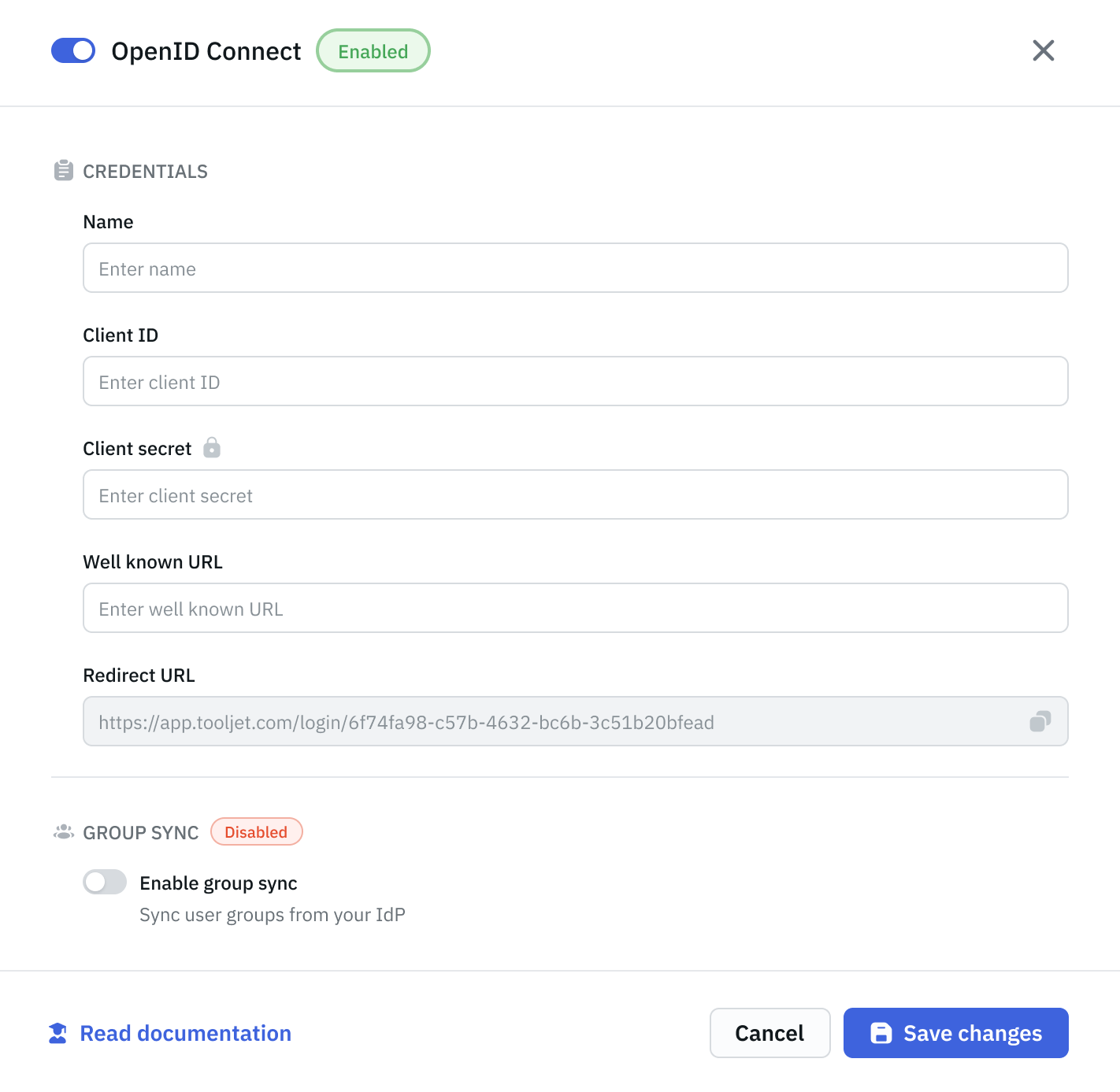 OIDC Group Sync Config