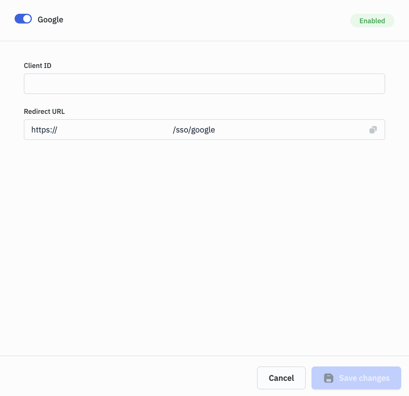 General Settings: SSO