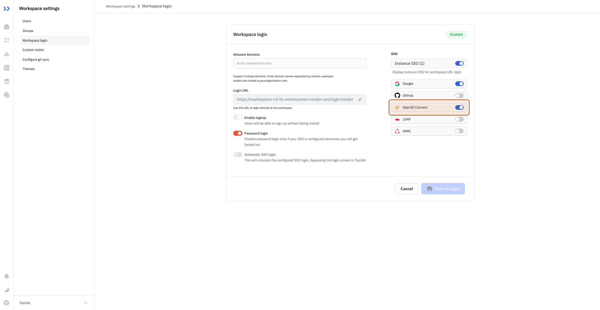 Auth0: ToolJet Configuration