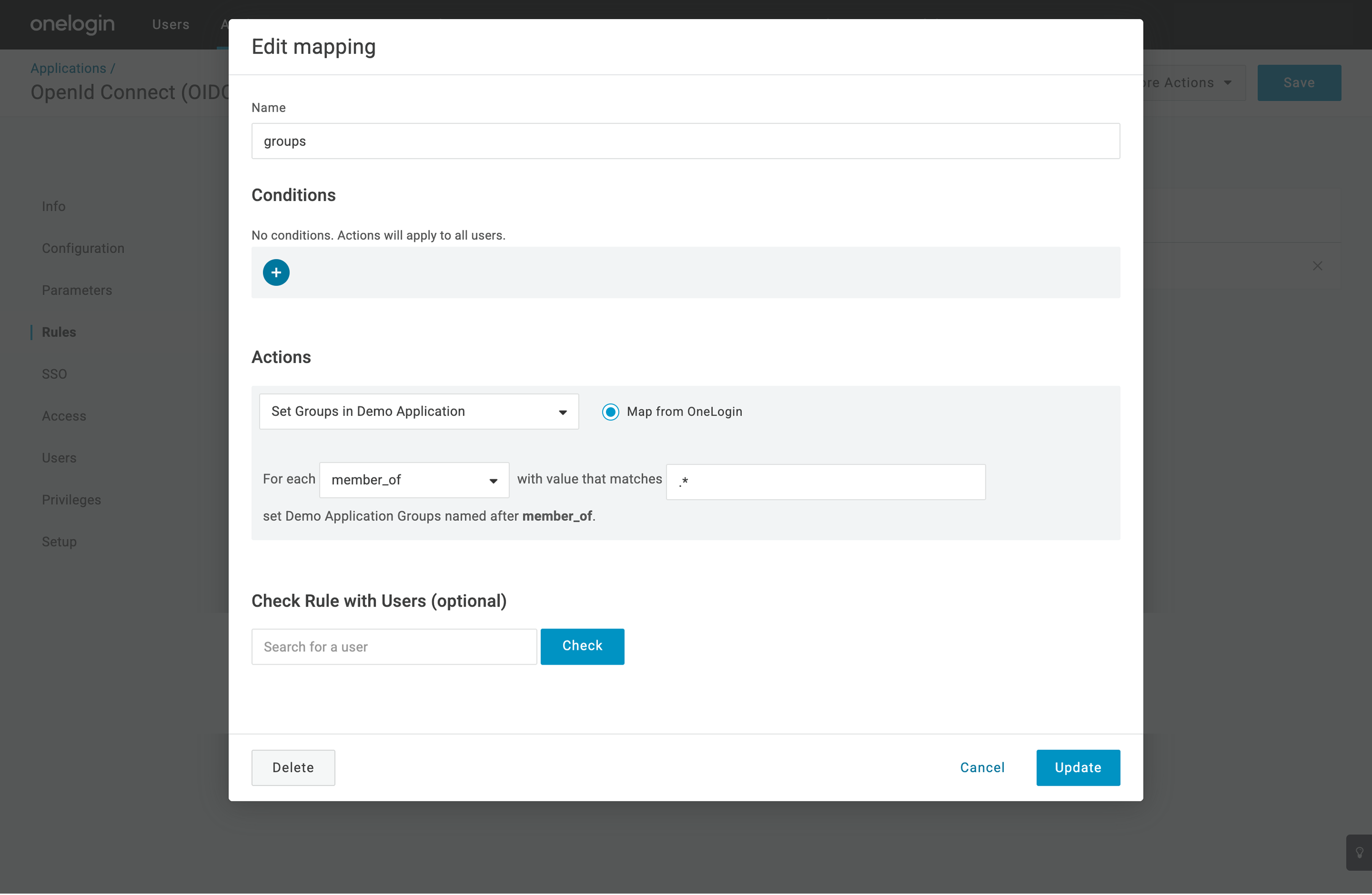 OneLogin: One Login Rule