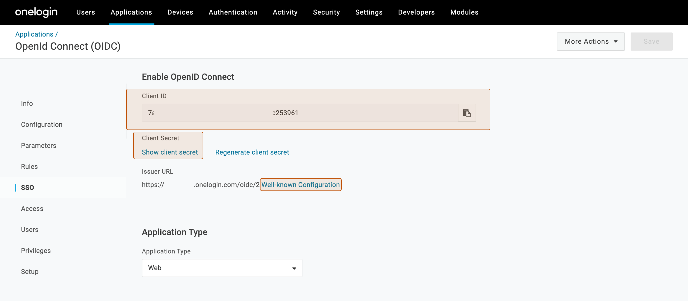 OneLogin: Configuration