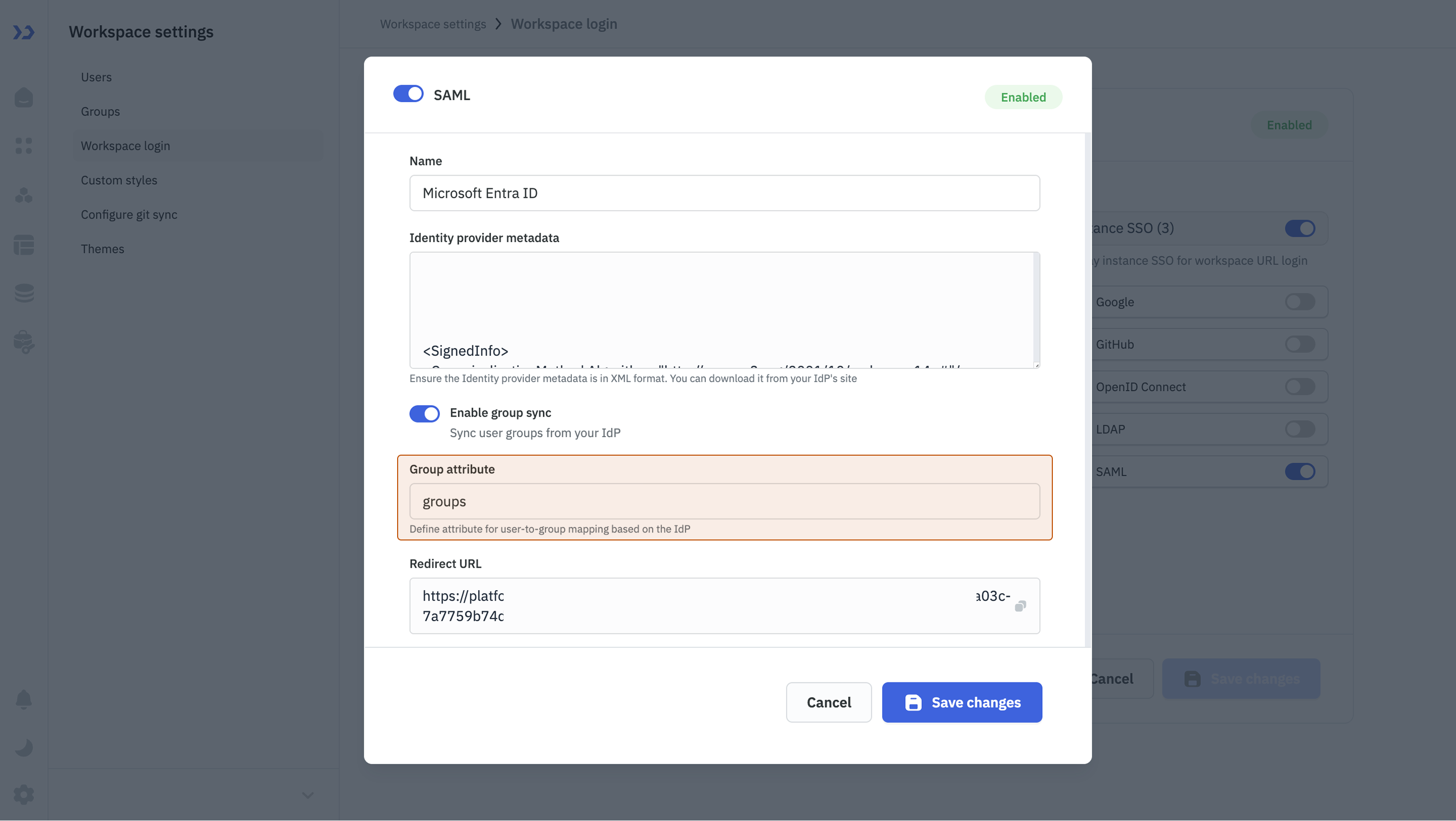 Entra ID: Enable Group Sync