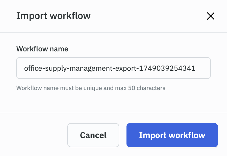 Navigate to Workflow Section