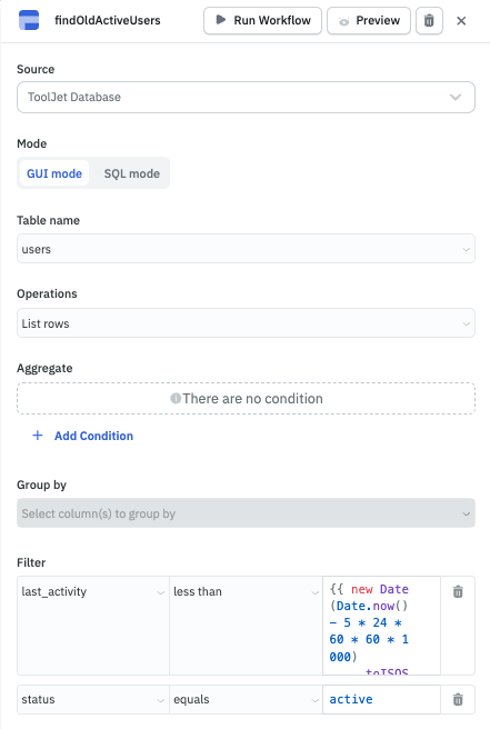 Find Old and Active Users