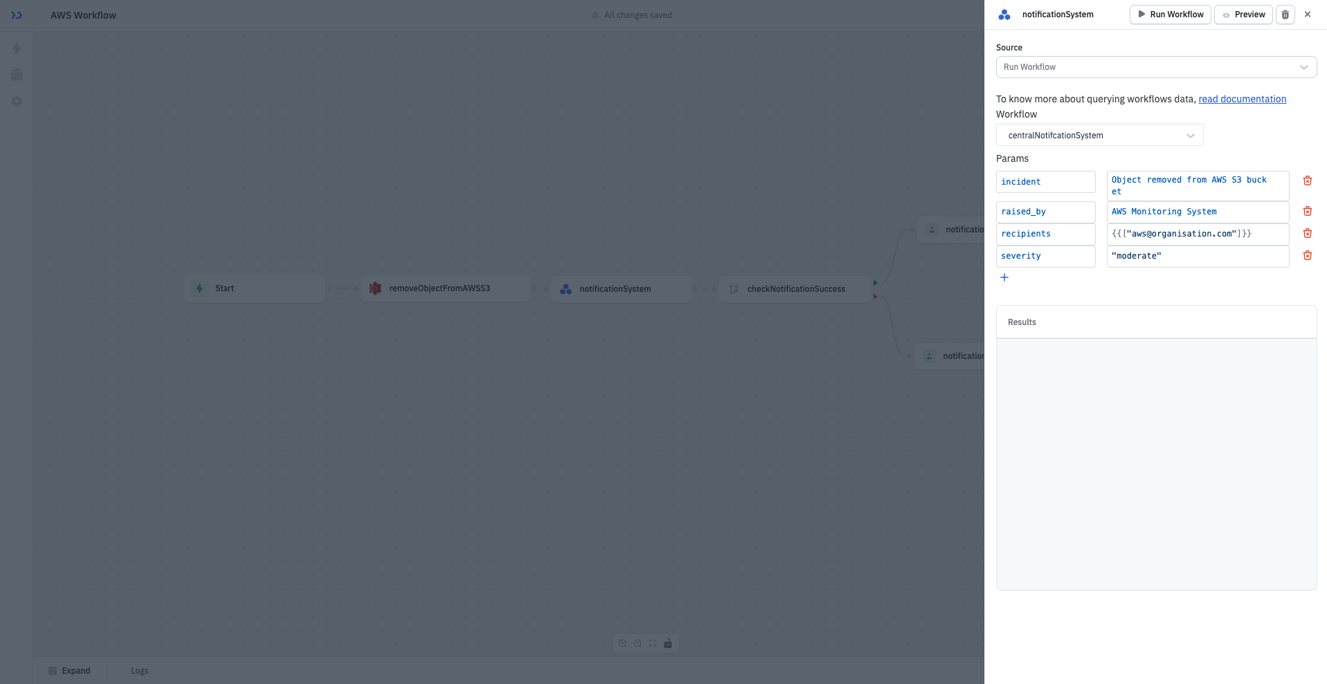Notification System node