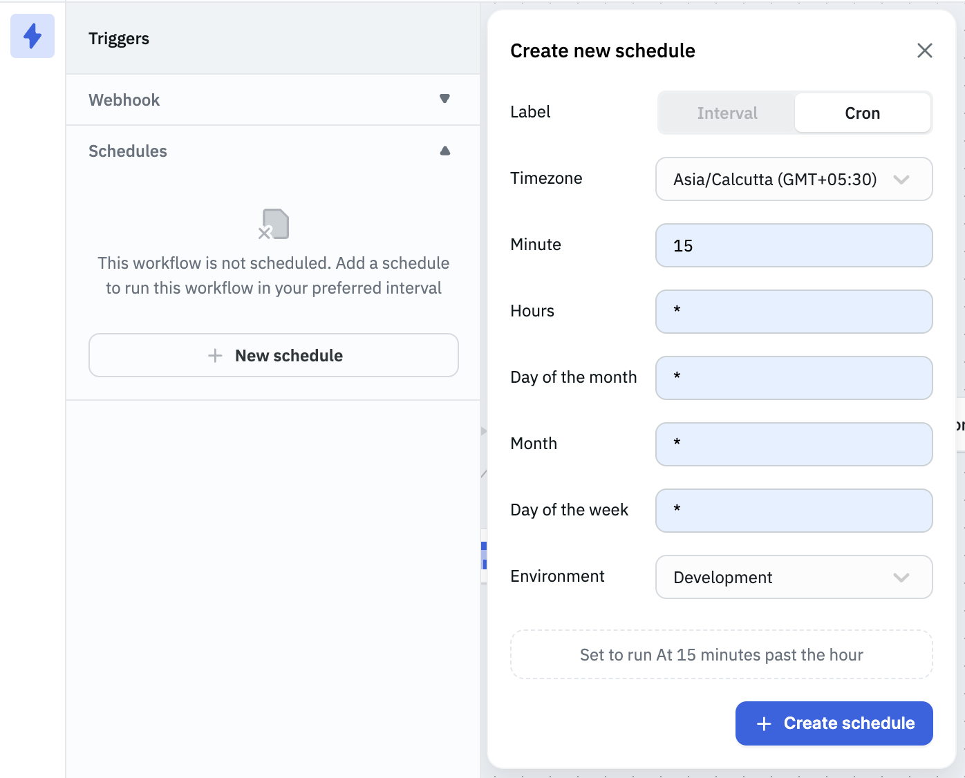 Navigate to Workflow Section