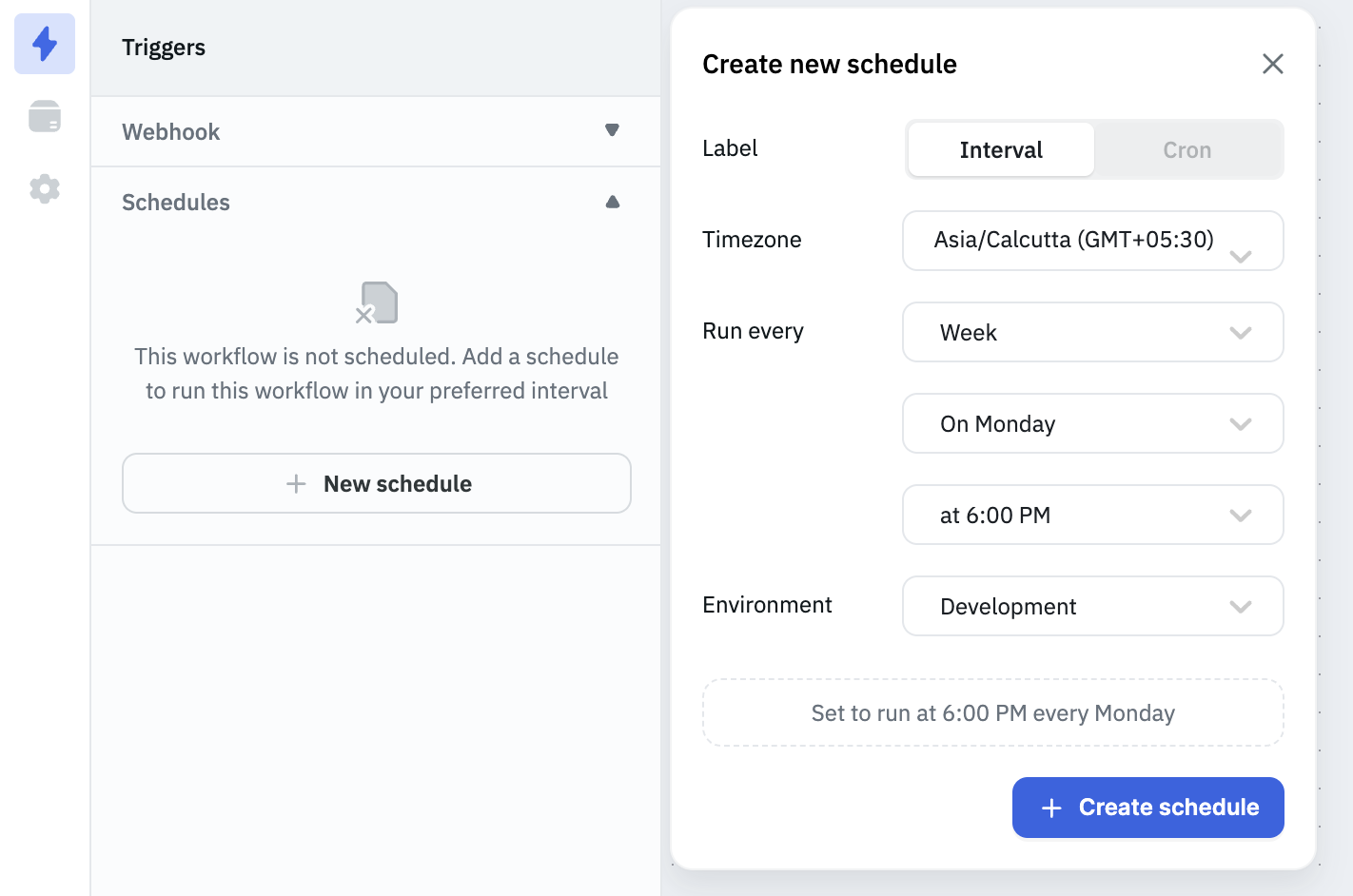 Scheduler - Interval Mode